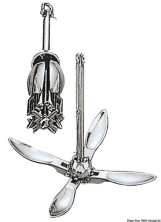 Ancora a ombrello inox 2,5 kg - 01.138.25 Osculati Ancore, musoni e ammortizzatori