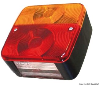 Fanale posteriore SX 4 funzioni 2 lampadine - 02.021.06 Osculati Verricelli e thruster
