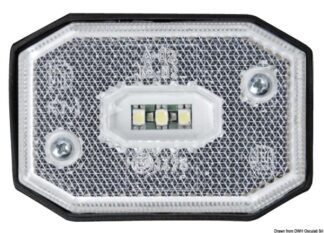 Fanale posizione LED anteriore luce bianca - 02.021.40 Osculati Verricelli e thruster