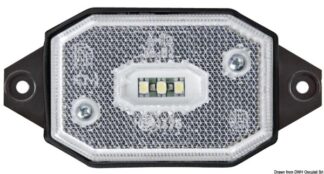 Fanale posizione LED anteriore luce bianca staffa - 02.021.43 Osculati Verricelli e thruster