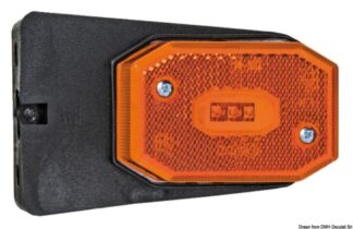 Fanale posizione LED laterale luce arancio staffa - 02.021.51 Osculati Verricelli e thruster