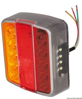 Fanale Led posteriore DX/SX a 4 luci - 02.022.12 Osculati Verricelli e thruster