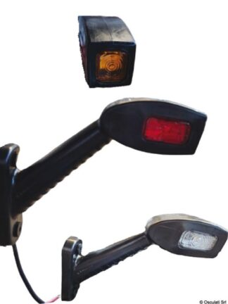Fanale ingombro LED dx 3 funzioni corpo gomma - 02.022.25 Osculati Verricelli e thruster