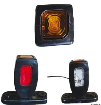 Fanale ingombro LED base piana 3 funz. corpo gomma - 02.022.26 Osculati Verricelli e thruster
