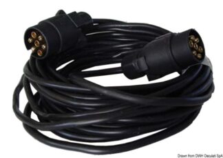 Cavo prolunga rimorchio 2 spine/7 poli 10 m - 02.024.07 Osculati Verricelli e thruster