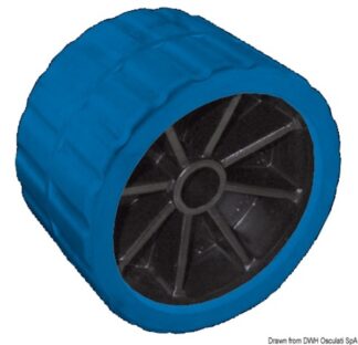 Rullo laterale blu 75 mm Ø foro 15 mm - 02.029.06 Osculati