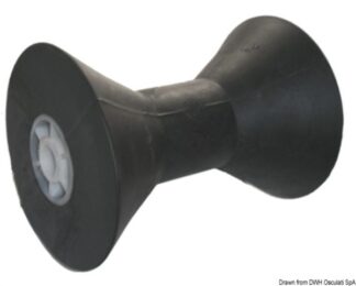 Rullo centrale nero 205 mm Ø foro 25 mm - 02.029.12 Osculati Verricelli e thruster