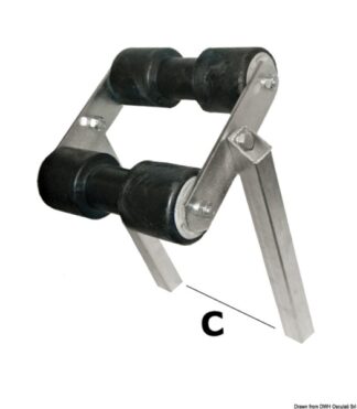 Rullo basculante centrale tubo 40 x 40 mm - 02.030.32 Osculati Verricelli e thruster