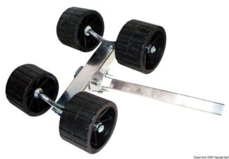 Rullo basculante 4 rulli rialzato 40 mm - 02.031.45 Osculati Verricelli e thruster