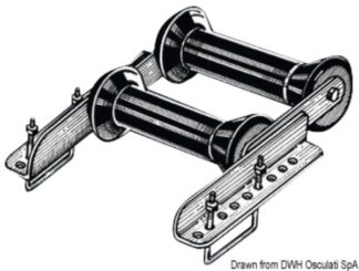 Rullo basculante posteriore 60 mm doppio - 02.040.69 Osculati Verricelli e thruster
