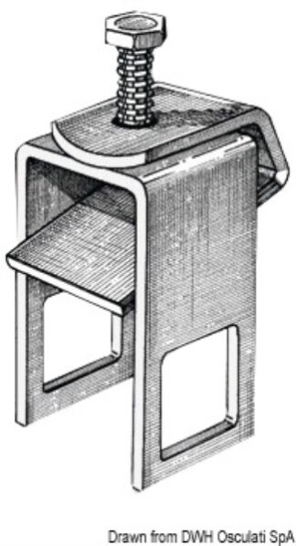 Staffa di fissaggio rullo 40 x 60 mm - 02.040.80 Osculati Verricelli e thruster