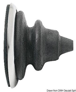Ghiera passacavi inox con soffietto Dutral nero - 03.410.00 Osculati Ghiere, cuffie, soffietti e ricettacoli