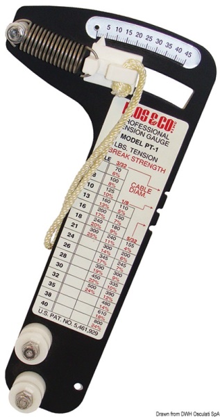 Tensiometro professionale Loos per cavi 8/9/10 mm - 04.573.03 Osculati Impiombature, accessori per sartie