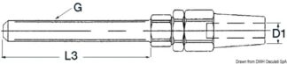 Terminale inox tenditore Ø10mm - 05.004.16 Osculati Terminali e redance