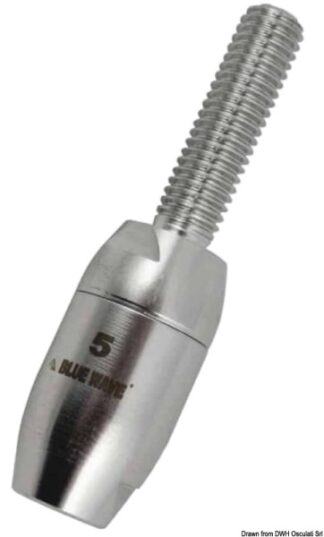 Terminale filettato per draglie tessile Ø4 mm - 05.230.03 Osculati Terminali e redance