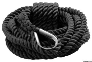 Cima ormeggio nera 14 mm x 12 m - 06.443.04 Osculati Cime