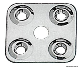 Piastrina fissa cinghie 40x40 mm - 06.709.01 Osculati Cime