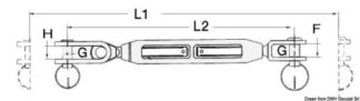 Forcella fissa dx 5/16" - 07.206.02 Osculati Arridatoi ed accessori