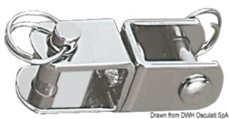 Girella inox pesante 14 x 42 mm - 08.071.08 Osculati Grilli, moschettoni