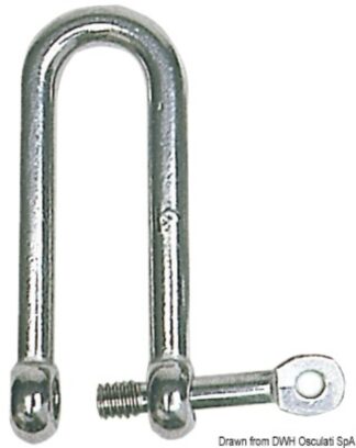 Grillo inox lungo asse imperdibile 12 mm - 08.222.12 Osculati Grilli, moschettoni
