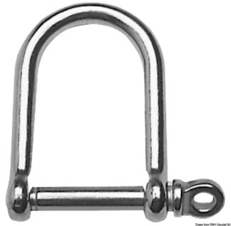 Grilli inox a D larga mm 12 - 08.325.12 Osculati Grilli, moschettoni
