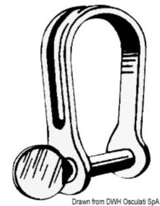 Grillo inox stampato corto 6 mm - 08.765.06 Osculati Grilli, moschettoni