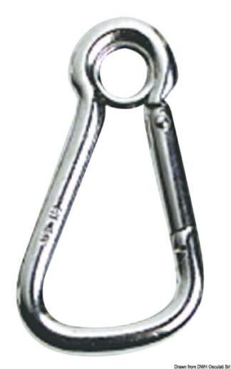 Moschettone inox grande con occhio 23 mm - 09.178.12 Osculati Grilli, moschettoni