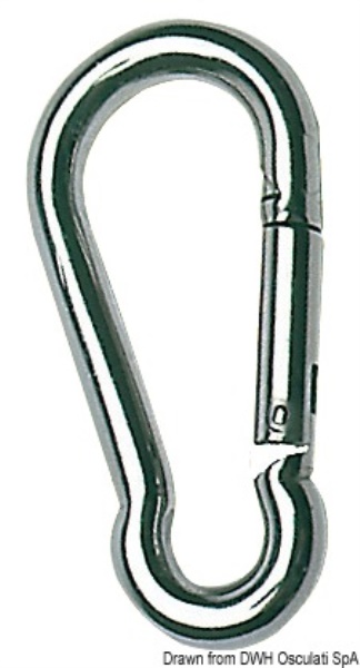 Moschettone inox 3 mm - 09.187.03 Osculati Grilli, moschettoni