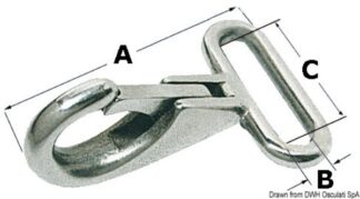Moschettone per nastro mm 48x25 - 09.250.00 Osculati Grilli, moschettoni