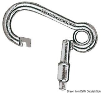 Moschettone inox apertura esterna 100 mm - 09.287.10 Osculati Grilli, moschettoni