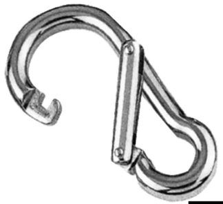 Moschettone inox apertura asimmetrica 120 mm - 09.590.12 Osculati Grilli, moschettoni