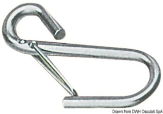 Ganci inox a molla mm 95 - 09.850.00 Osculati Grilli, moschettoni