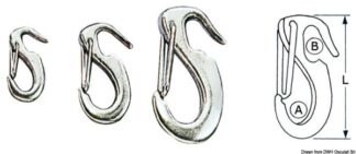 Garroccio inox mm 90 - 09.963.03 Osculati Grilli, moschettoni