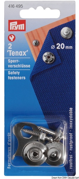 Blister bottoni Tenax 2+2 - 10.416.49 Osculati Occhioli, bottoni, coltelli