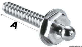 Bottone maschio Loxx vite autofilettante - 10.441.00 Osculati Occhioli, bottoni, coltelli