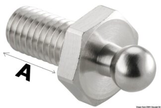 Bottone maschio Loxx Inox vite + dado - 10.442.10 Osculati Occhioli, bottoni, coltelli