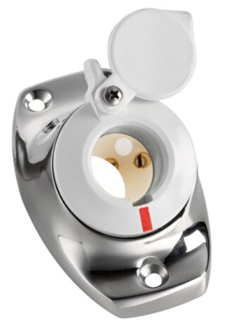 Basetta angolata a incasso inox cappuccio bianco - 11.000.07 Osculati Luci via, fanali