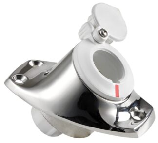 Basetta angolata a incasso inox cappuccio bianco - 11.000.09 Osculati Luci via, fanali