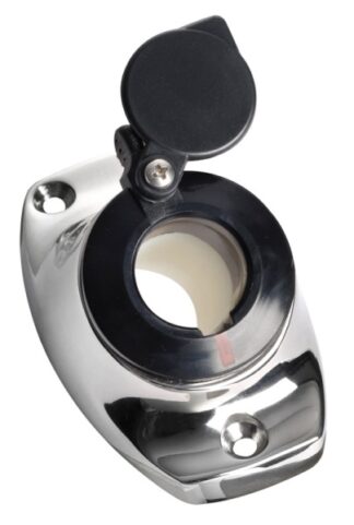 Basetta angolata a incasso inox cappuccio nero - 11.000.10 Osculati Luci via, fanali