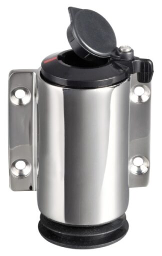 Basetta a parete inox cappuccio nero 2 contatti - 11.000.14 Osculati Luci via, fanali