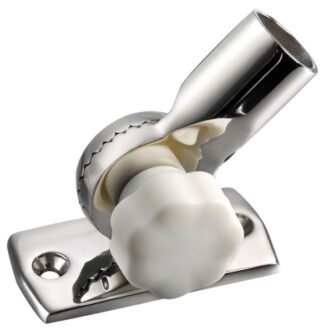 Basetta inox regolabile con pomello bianco - 11.000.19 Osculati Luci via, fanali