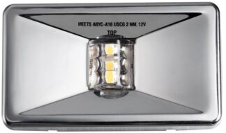 Fanale rettangolare Mouse Stern corpo inox - 11.036.22 Osculati Luci via, fanali