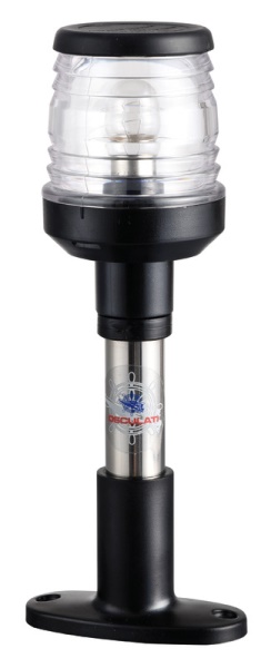 Asta con fanale nero 20 cm - 11.113.20 Osculati Luci via, fanali