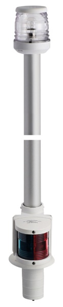 Asta 100 cm 360° e rosso/verde ad incasso bianco - 11.125.01 Osculati Luci via, fanali