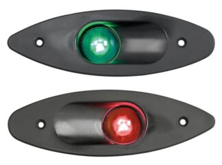 Fanale ABS ad incasso verde/nero - 11.129.02 Osculati Luci via, fanali