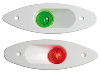 Fanale ABS ad incasso verde/bianco - 11.129.12 Osculati Luci via, fanali
