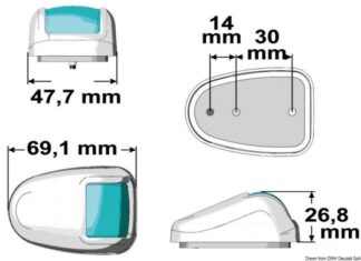 Fanale bianco led 360° - 11.131.02 Osculati Luci via, fanali