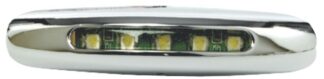 Luce cortesia cromata 5 LED blu - 13.187.02 Osculati Fari, plafoniere