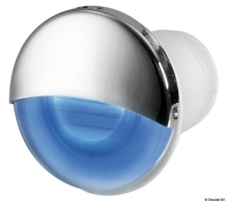 Luce di cortesia LED da incasso tonda blu - 13.188.12 Osculati Fari, plafoniere