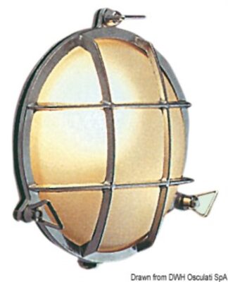 Lampada stagna ottone cromato - 13.202.89 Osculati Fari, plafoniere